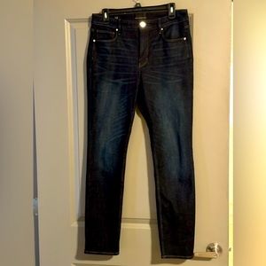 White House Black Market High Rise Slim Sculpt dark denim Jeans like new!